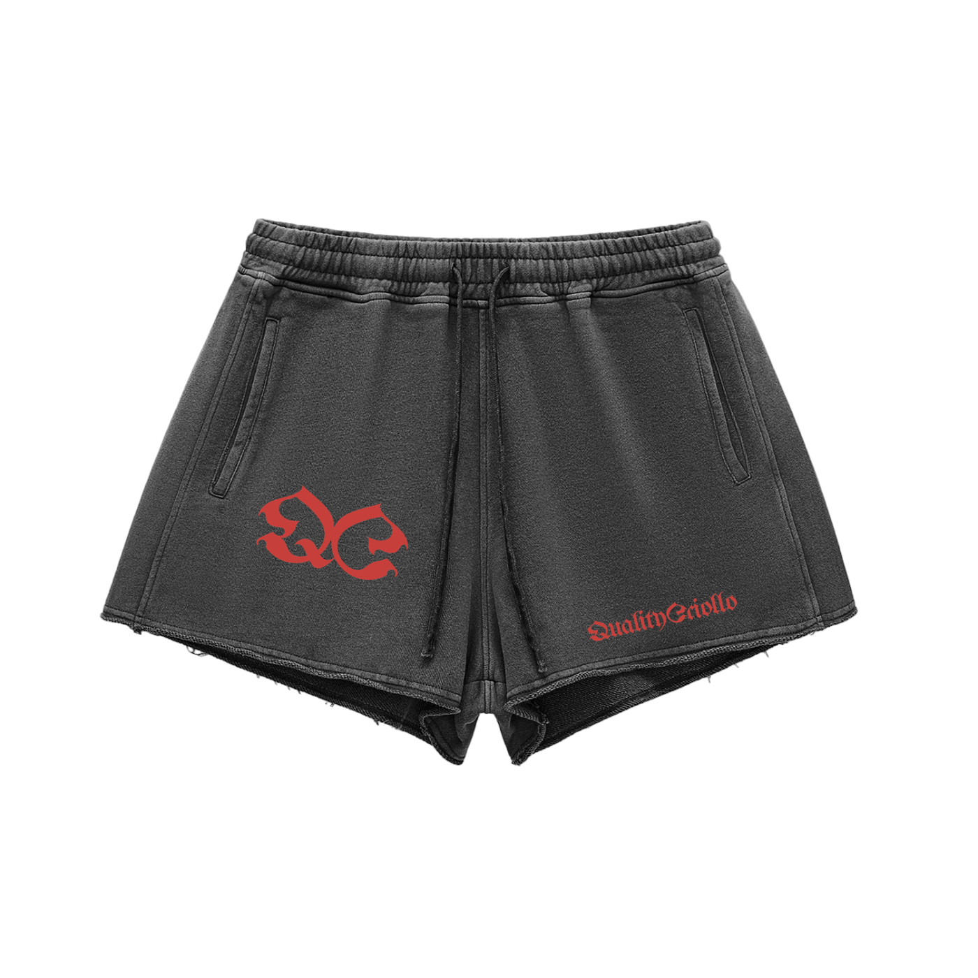 QC Kurze Shorts mit hoher Taille