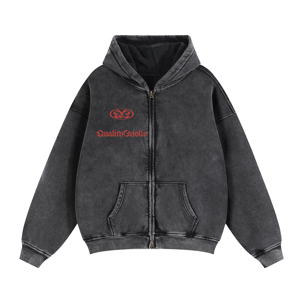 QC Boxy Hoodie Double Zip