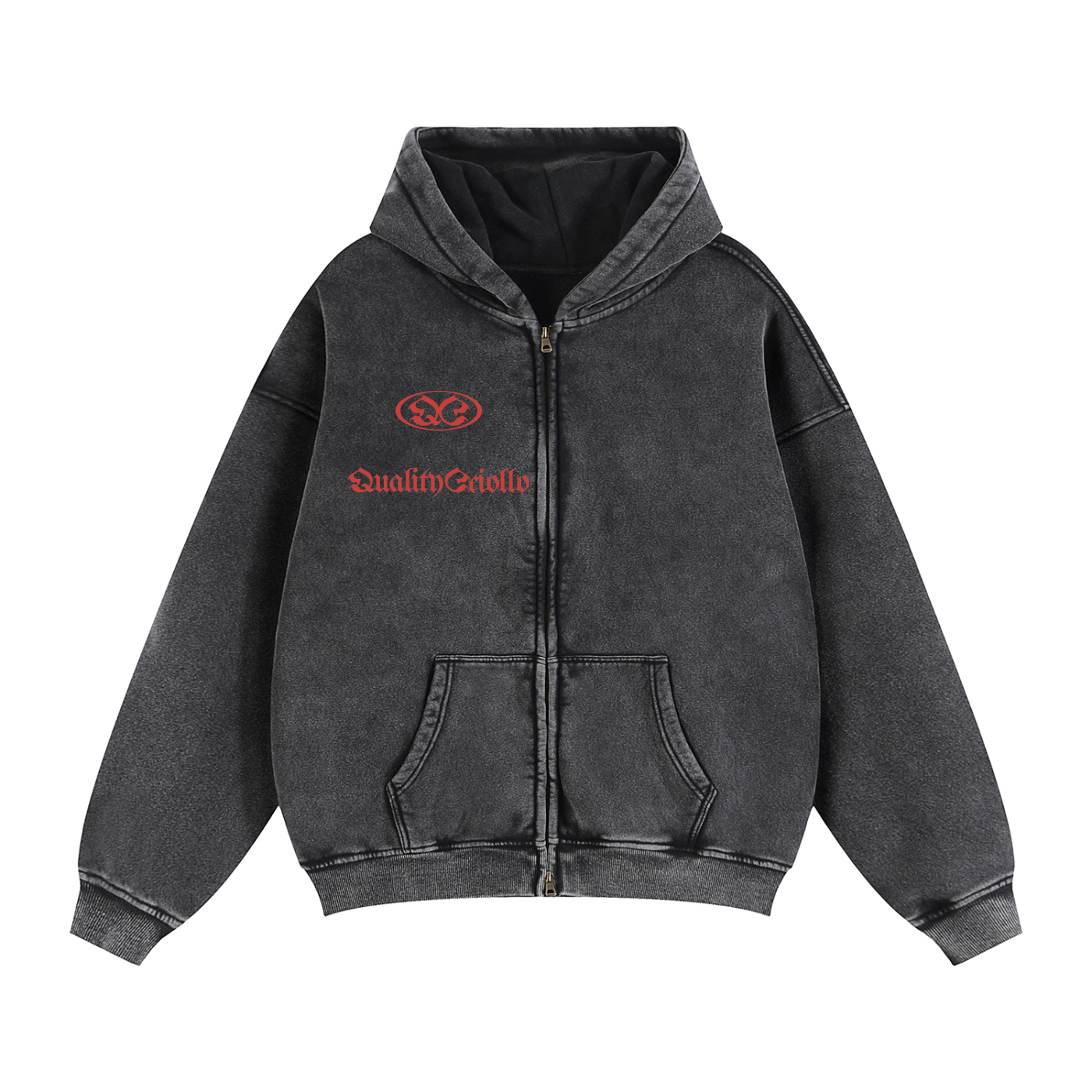 QC Boxy Hoodie Double Zip