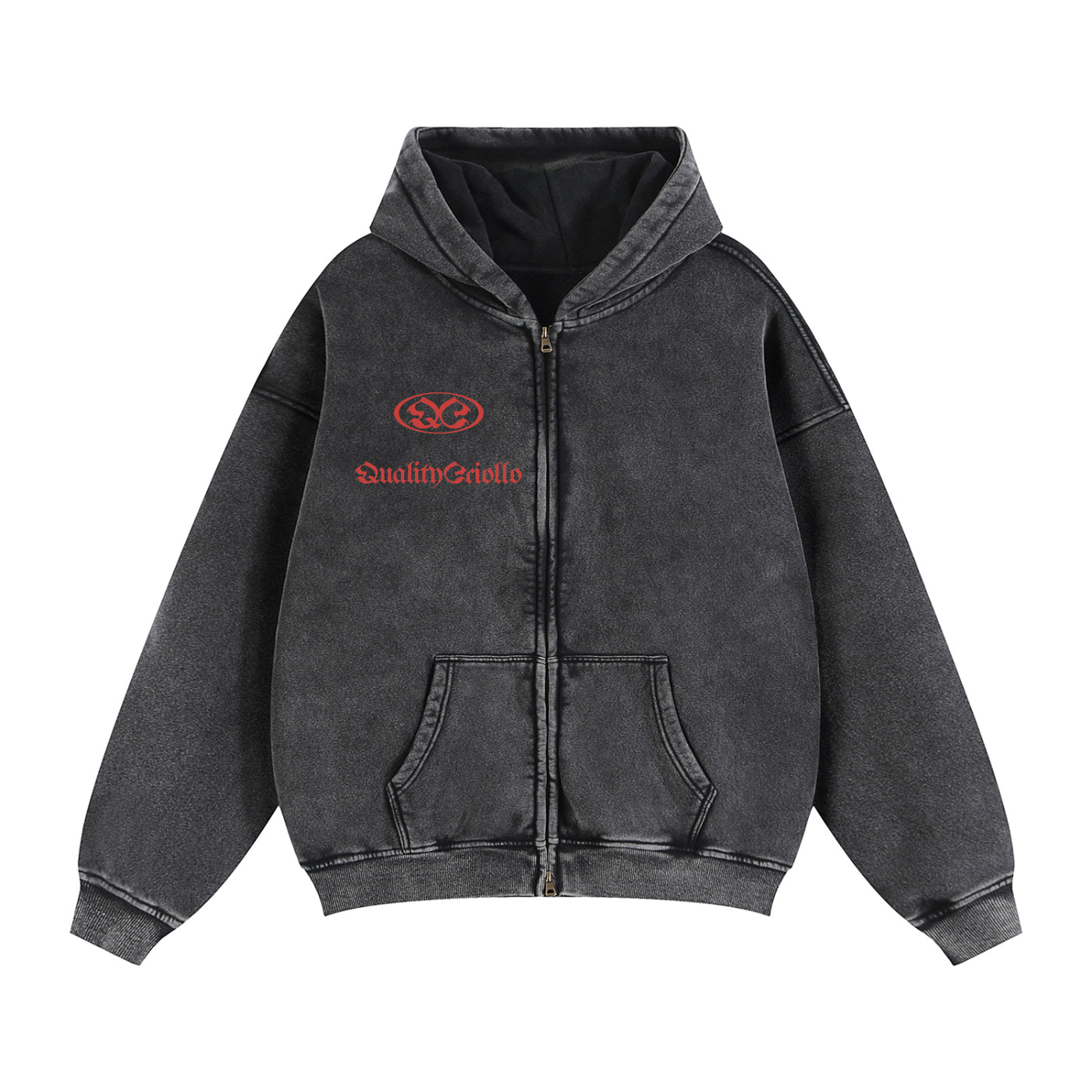 QC Boxy Hoodie Double Zip (English ver.)