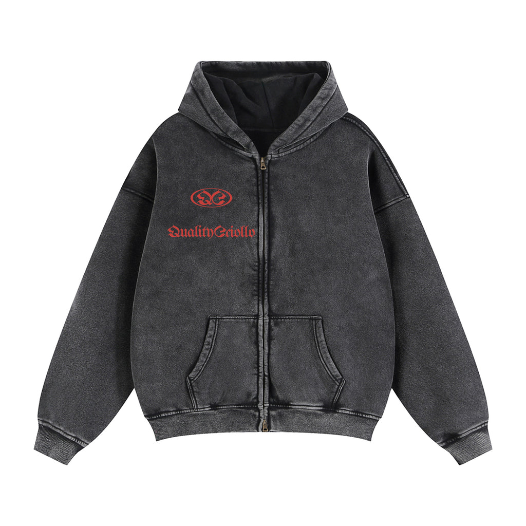 QC Boxy Hoodie Double Zip