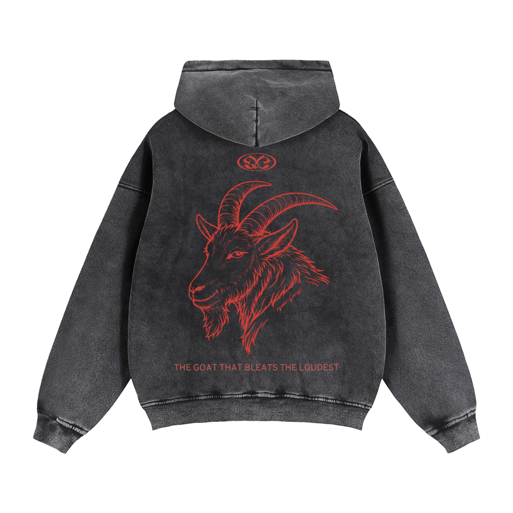 QC Boxy Hoodie mit doppeltem Reißverschluss (englische Version)