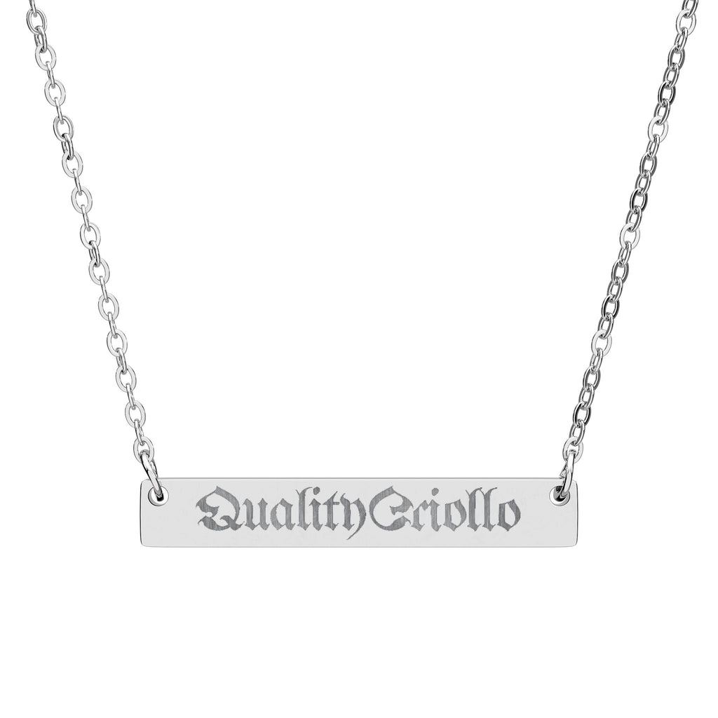 Collar grabado de acero inoxidable (horizontal)