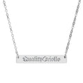 Collar grabado de acero inoxidable (horizontal)