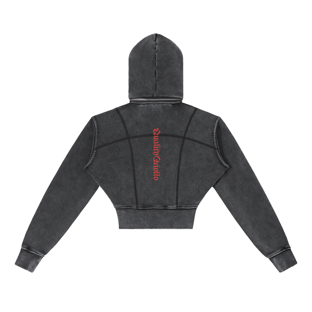 QC Stepp-Kapuzenpullover (Doppelreißverschluss)
